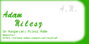 adam milesz business card