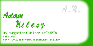 adam milesz business card